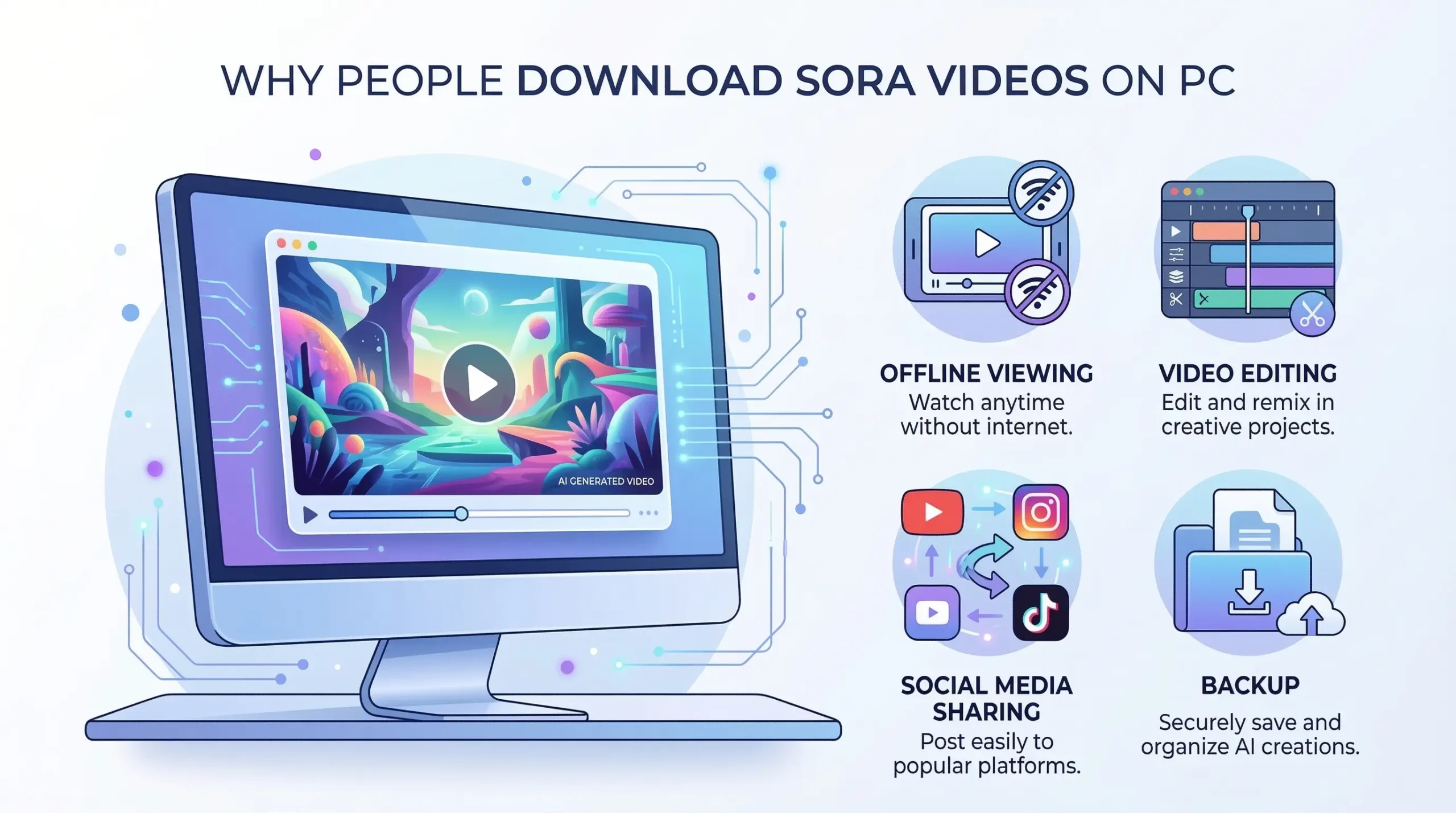 Sora AI video generation interface on desktop